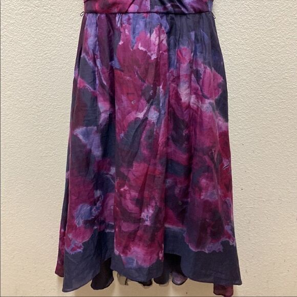 Lela Rose x Neiman Marcus x Target Silk Blend Watercolor Print Midi Dress Size 2 - Picture 5 of 6